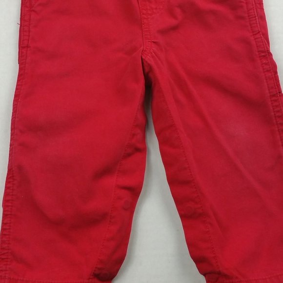 OshKosh B'gosh Red Bib Overalls Baby Boy - Picture 5 of 11